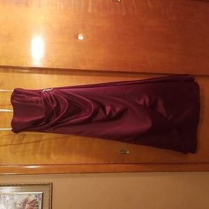 Beautiful gown from David's Bridal.   Size 12.  Maroon